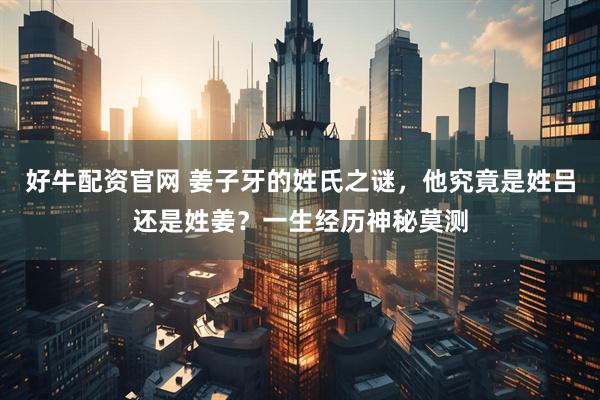 好牛配资官网 姜子牙的姓氏之谜，他究竟是姓吕还是姓姜？一生经历神秘莫测